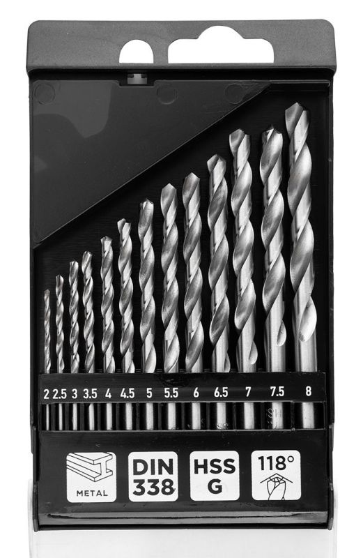 Набор сверл по металлу GRAPHITE HSS HSS-G 2-8мм кейс 13шт