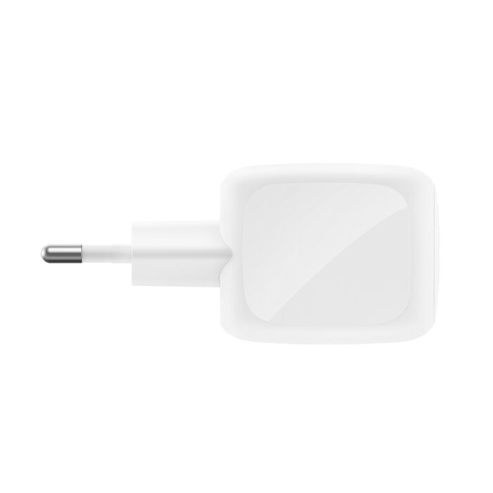 Зарядний пристрій мережевий Belkin 50Вт 2хUSB-С GAN PD PPS, кабель USB-С > USB-C, 1м, білий