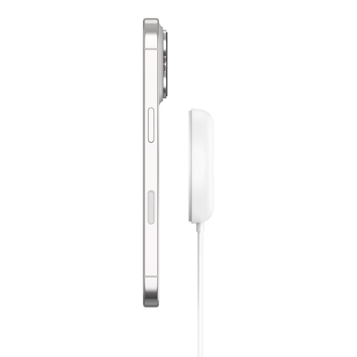 Зарядний пристрій бездротовий Belkin UltraCharge Magnetic Kickstand 15Вт, білий