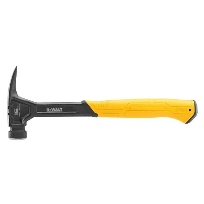 Молоток столярный DeWALT RIP-CLAW 454г 34см рукоятка металлическая резиновая с прямым гвоздодером