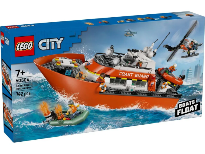Конструктор LEGO City Спасательный катер и вертолет береговой охраны