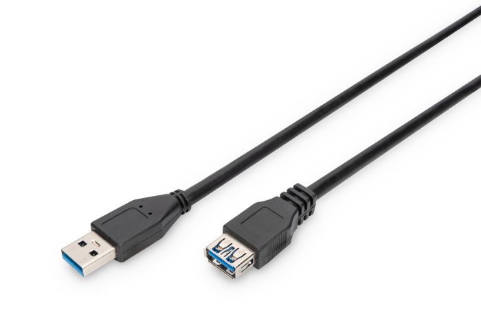 Кабель ASSMANN USB 3.0 (AM/AF) 1.8м, черный