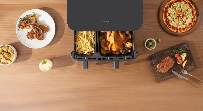 Мультипечь Xiaomi Dual Zone Air Fryer 10L 2700Вт, чаша-10л, сенсорное управл., пластик, чорний