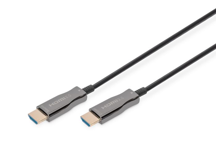 Кабель DIGITUS HDMI UHD 4K, AOC hybrid-fiber, type A M/M, 10м, черный