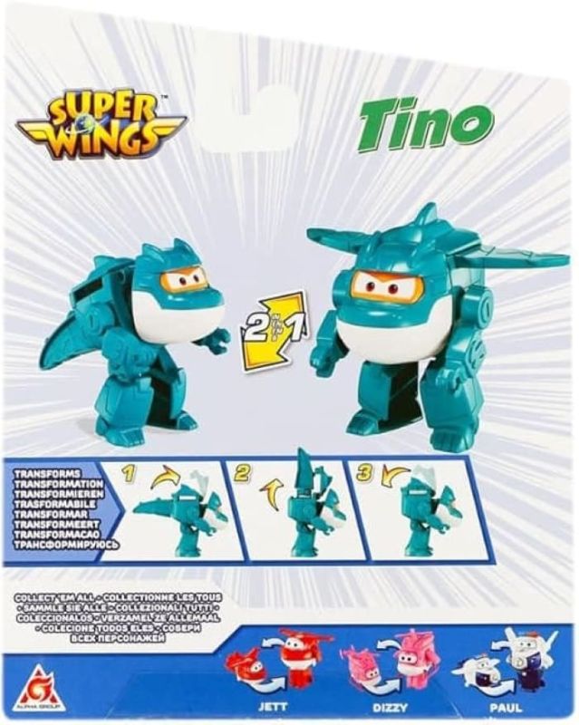 Игровая фигурка-трансформер Super Wings Transforming Тино (Tino), 10см