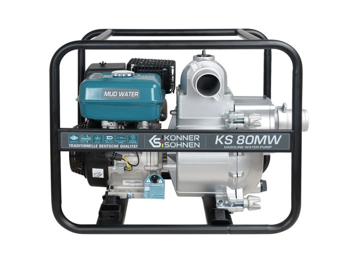 Мотопомпа бензинова Konner&Sohnen KS 80MW 1000л/хв 9.0к.с 60кг