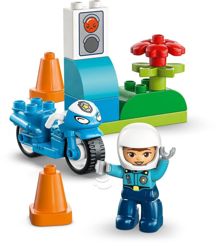Конструктор LEGO DUPLO Town Синий полицейский мотоцикл