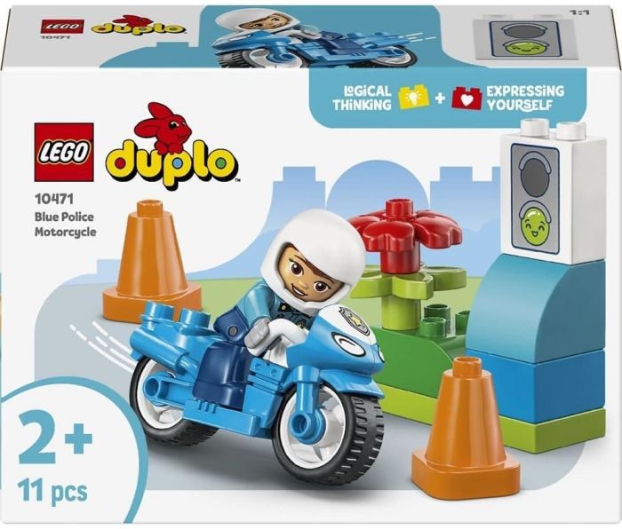 Конструктор LEGO DUPLO Town Синий полицейский мотоцикл