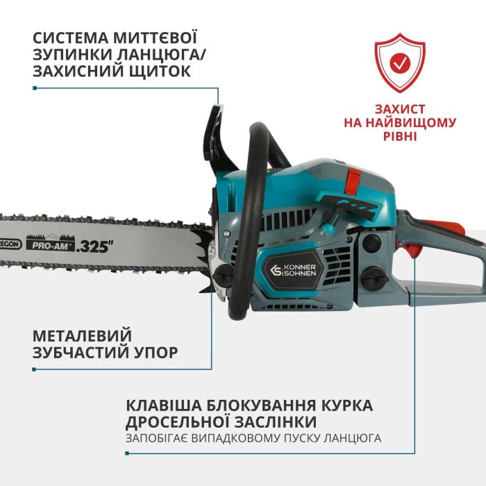 Пила бензиновая Konner&Sohnen KS CS31G-20-1 50см 54.5см3 5.6кг