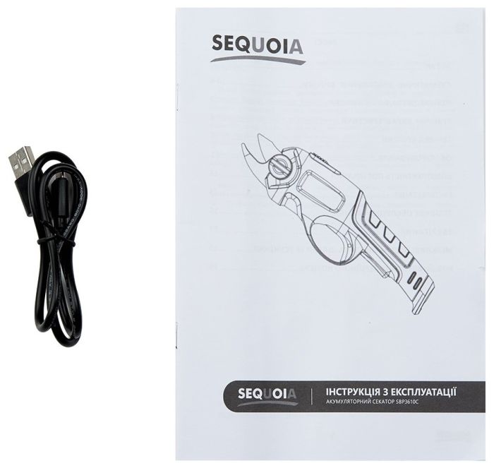 Секатор акумуляторний   3.6В акб 1х2А·год d різа 10мм ЗП 0.6кг SEQUOIA SBP3610C