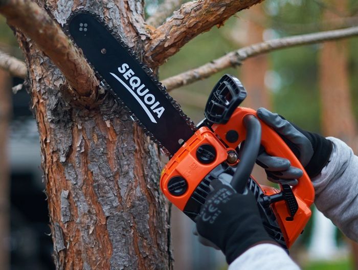 Пила цепная бензиновая   800Вт шина 30см 3/8" 1.3мм 4.8кг SEQUOIA SPC0812