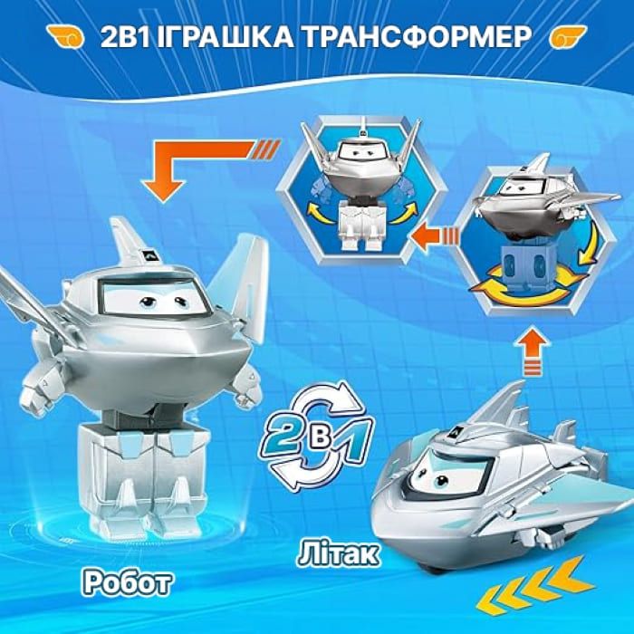 Игровая фигурка-трансформер Super Wings Transform-a-Bots Травер (Traver), 5см