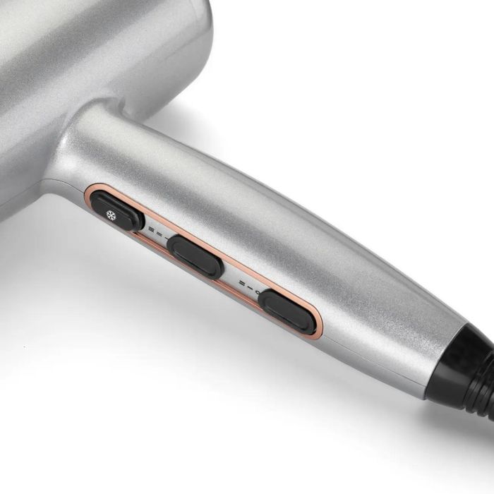 Фен Babyliss Cosmos, 2100Вт, режимов-2, ионизиция, хол. обдув, 2 насадки, серый