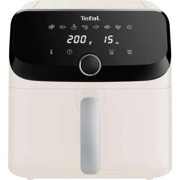 Мультипечь Tefal Easy Fry Mega, 1700Вт, чаша-7.5л, сенсорное управл., 8 программ, пластик, бежевый
