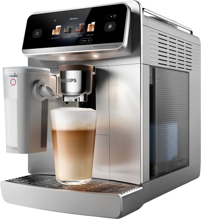 Кофемашина Philips Series 8000 Cafe Aromis, 1.9л, зерно+мол., автомат.капуч, дисплей, авторецептов -54, серебристый