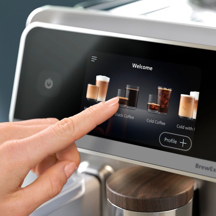 Кофемашина Philips Series 8000 Cafe Aromis, 1.9л, зерно+мол., автомат.капуч, дисплей, авторецептов -54, серебристый