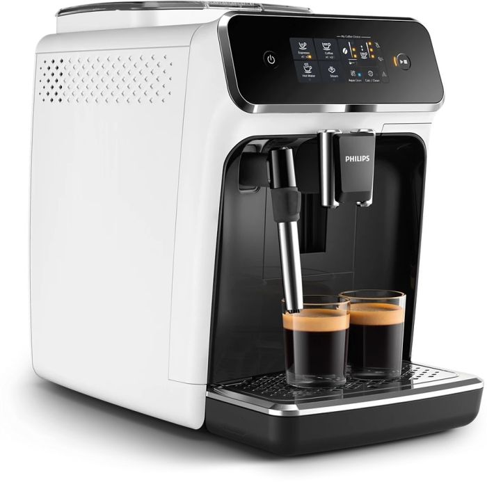 Кофемашина Philips Series 2300, 1.8л, зерно+мол., дисплей, авторецептов -2, белый