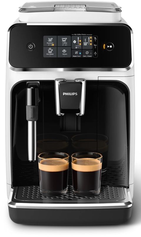 Кофемашина Philips Series 2300, 1.8л, зерно+мол., дисплей, авторецептов -2, белый