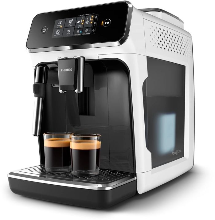 Кофемашина Philips Series 2300, 1.8л, зерно+мол., дисплей, авторецептов -2, белый