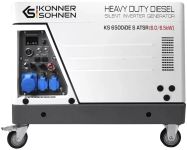 Генератор дизельний інверторний Konner&Sohnen KS 6500iDE S ATSR у шумозахисному кожусі 230В, 6.0-6.5кВт, електростартер, 119кг