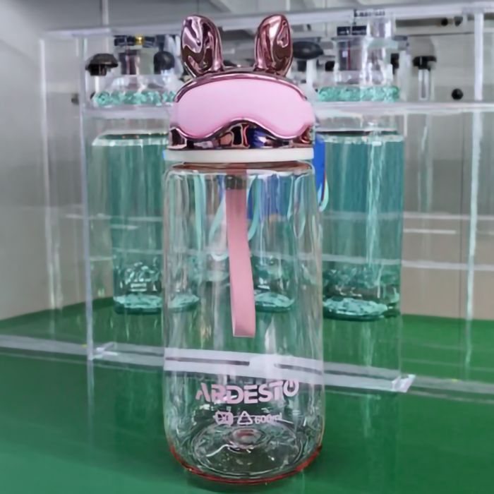 Бутылка для воды ARDESTO Bunny 600мл, пластик, розовый