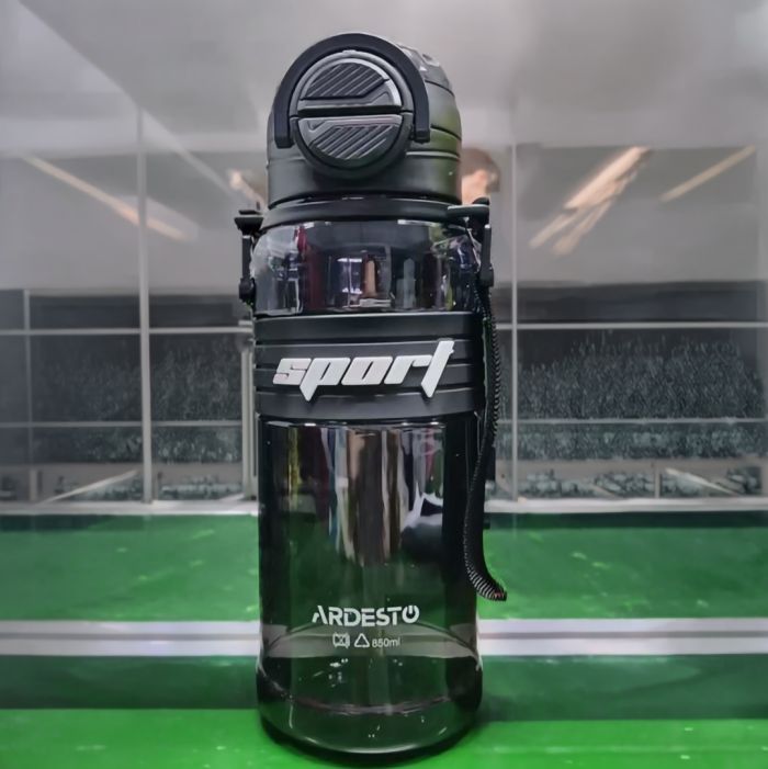 Бутылка для воды ARDESTO Urban 850мл, пластик, черный