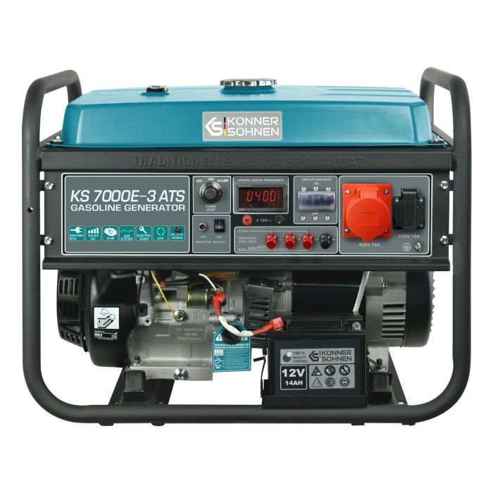 Бензиновый генератор Konner&Sohnen KS 7000E-3 ATS, 400В, 5/5.5кВт, АВР(ATS), электростартер, 82.3кг
