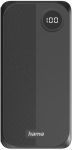 Акумулятор портативний літій-іонний Power Bank Hama 20000 мА·год, 2хUSB-C/USB-A, black
