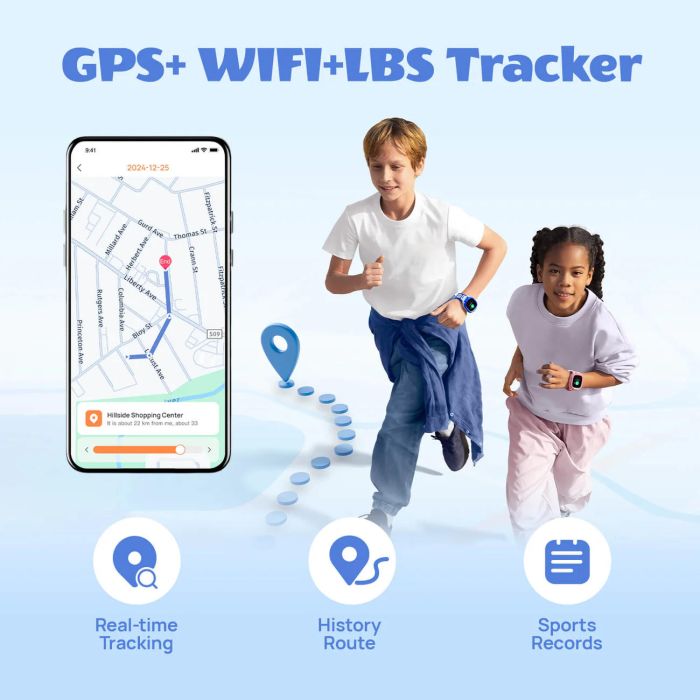 Детские часы-телефон Mibro P6, 1.4", 240x280, GPS, 2MP, 900 мА·ч, 2 ATM, розовый