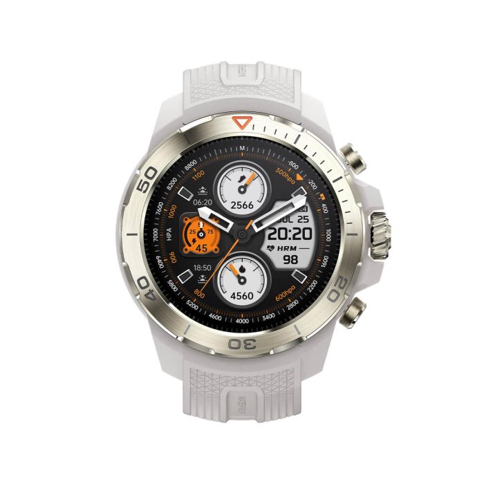 Смарт-годинник Mibro GS Explorer 48мм, 1.32", 466x466, AMOLED, BT 5.3, Dual-band GPS, 10 ATM, пісочно-білий