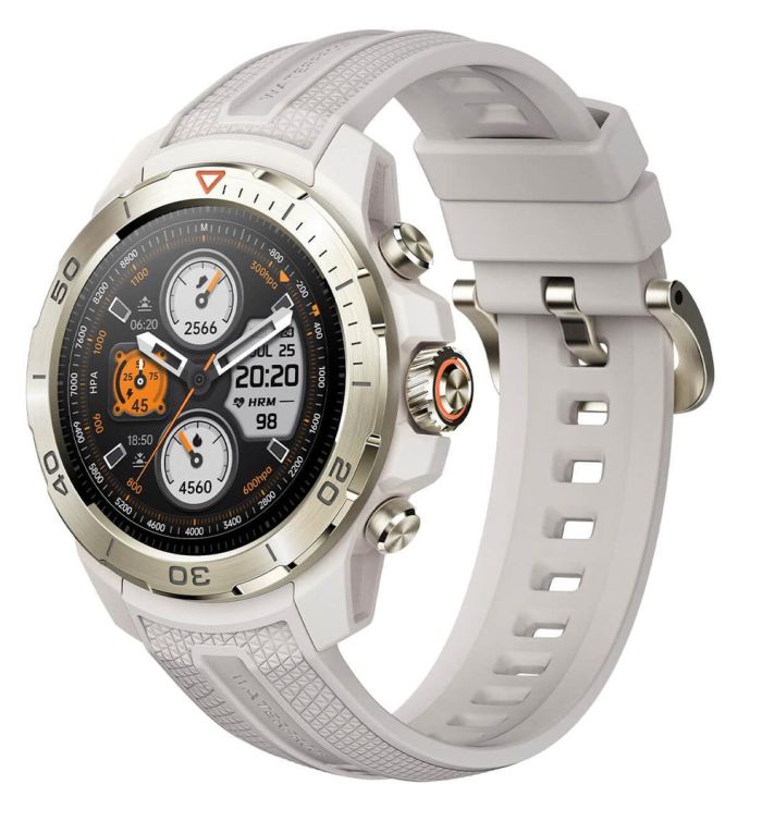 Смарт-часы Mibro GS Explorer 48 мм, 1.32", 466x466, AMOLED, BT 5.3, Dual-band GPS, 10 ATM, песочно-белый