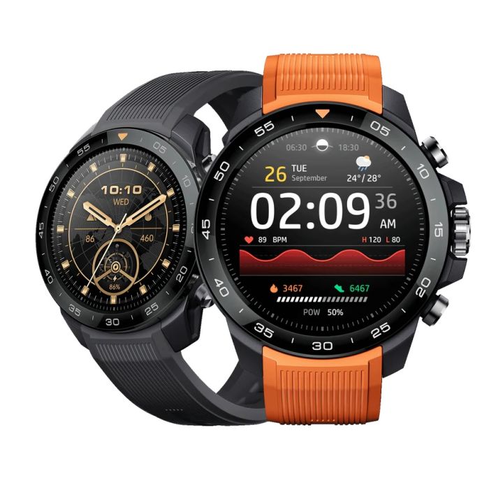 Смарт-часы Mibro GS Explorer S 48 мм, 1.32", 466x466, AMOLED, BT 5.3, Dual-band GPS, 10 ATM, чёрный обсидиан