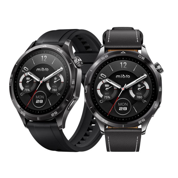 Смарт-годинник Mibro GT 46мм, 1.43", 466x466, AMOLED, BT 5.3, GPS, 5 ATM, темний метал