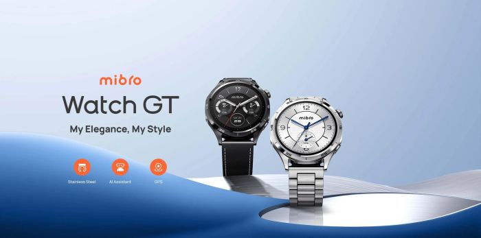 Смарт-годинник Mibro GT 46мм, 1.43", 466x466, AMOLED, BT 5.3, GPS, 5 ATM, темний метал