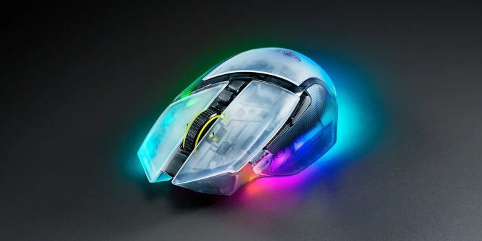 Мышь Razer Basilisk V3 Pro 35K, RGB, USB-A/WL/BT, Phantom White Ed.