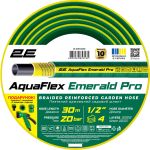Шланг садовий 2Е AquaFlex Emerald Pro 1/2" 30м 4 шари 20бар -10…+60°C зрошувач 2 конектори адаптер