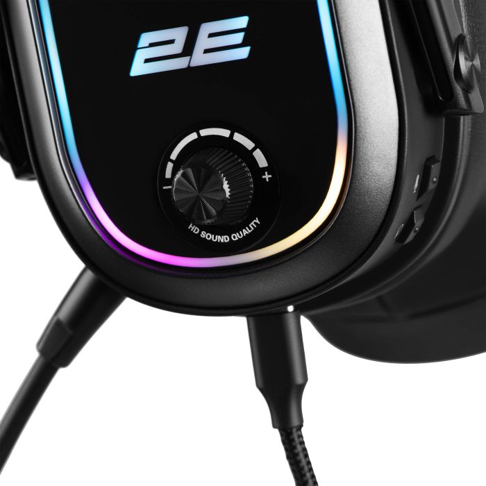 Гарнітура ігрова 2E GAMING HG320 V2, 7.1, USB-A, RGB, 2м, чорний