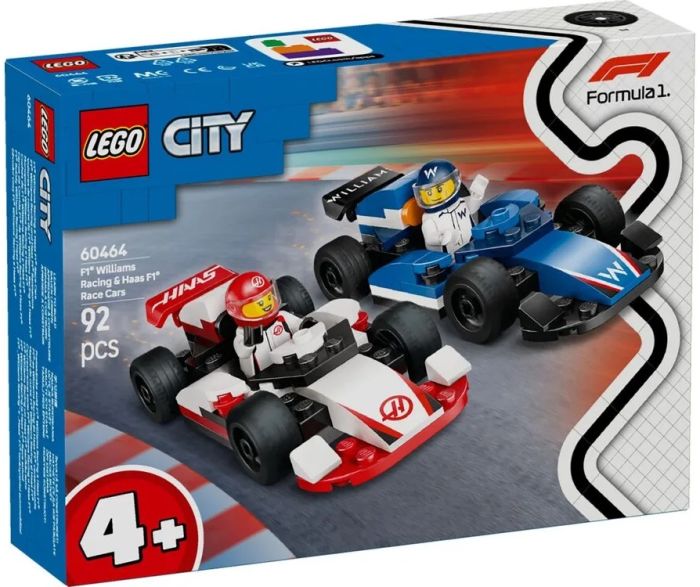 Конструктор LEGO City Автомобили для перегонов F1 команд Williams Racing и Haas F1