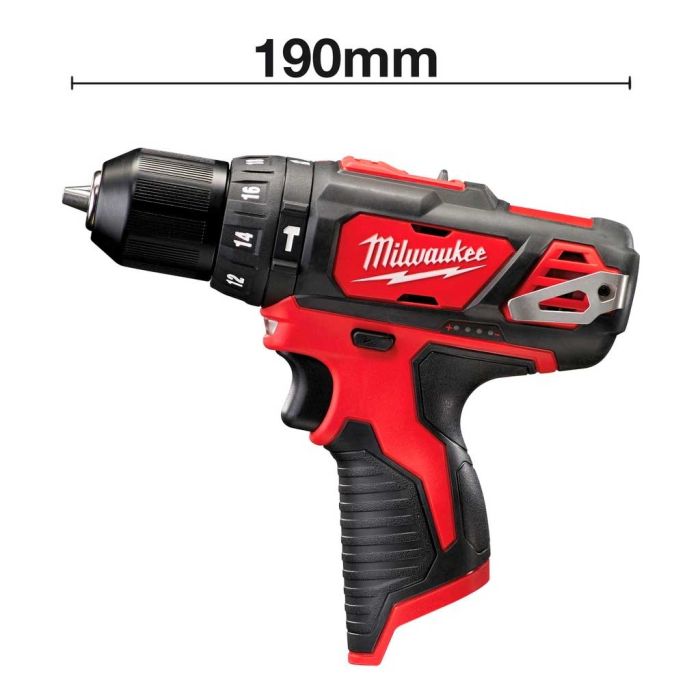 Шуруповерт-дрель ударная аккумуляторная Milwaukee M12 BPD-0 12В 30Нм 0-1500об/мин 1.0кг без АКБ и ЗП