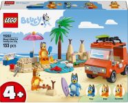 Конструктор LEGO Bluey Пляж і сімейна поїздка на автомобілі Блуї