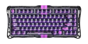 Клавіатура магнітна GravaStar Mercury V75 Lite 75keys, Blackcore, USB-A, Transparent Black