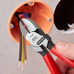 Кусачки-бокорізи KNIPEX, діелектричні, для робіт під напругою 10000В, 160мм, 0.216кг