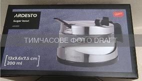 Цукорниця Ardesto Gemini, 13х9.6х7.5см, нержавіюча сталь, скло, пластик, прозорий