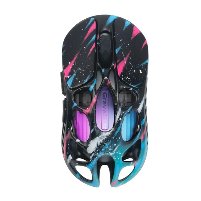 Мышь GravaStar Mercury X Pro, 8K, BT/WL/USB-A, RGB, Neon Graffiti