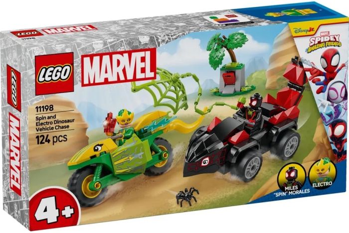 Конструктор LEGO Spidey Перегоны на электромобилях с динозаврами