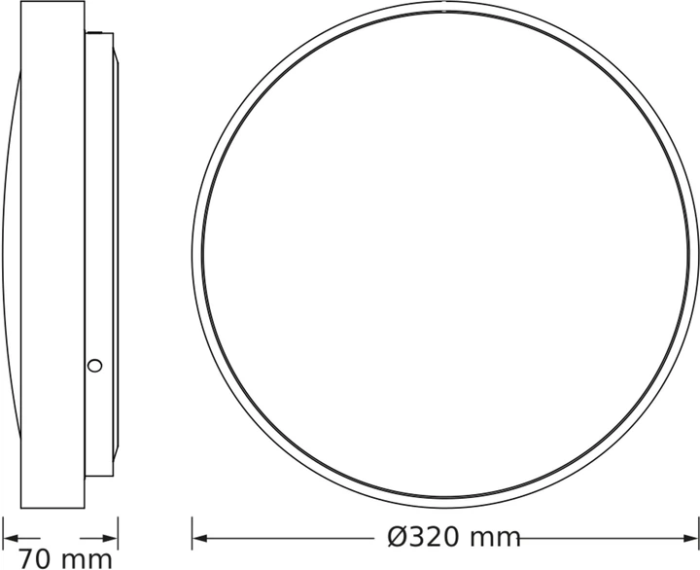 Светильник НСП с датчиком OSRAM CEILING LUXO 18 Вт, 4000 К, черный