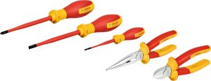 Набір інструментів Bosch Professional, VDE плоскогубці та викрутки, 5шт