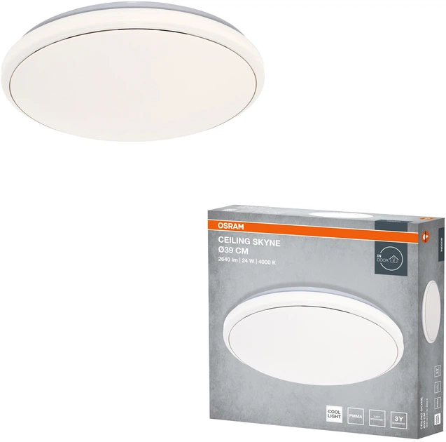 Светильник НСП OSRAM CEILING SKYNE 38 см, круглый, 24 Вт, 4000 К