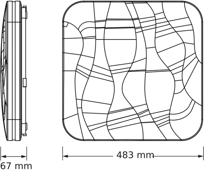 Світильник накладний OSRAM CEILING PAVO 480мм  Square 72Вт 4000K