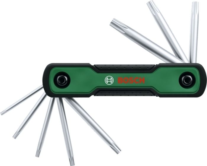 Ключі шестигранні Bosch Torx 8 в 1 складаються в корпус, набір 8шт